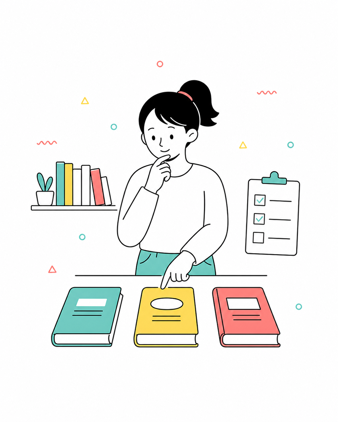 Learner choosing a graded reader level